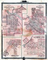 Cedar Falls, Waterloo, Hopkinton, La Porte City, Iowa 1875 State Atlas